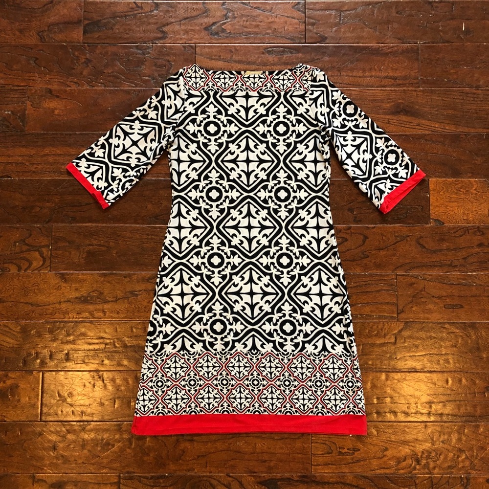 Black, white and red dress size medium